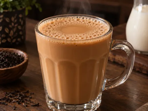 شاي بالحليب